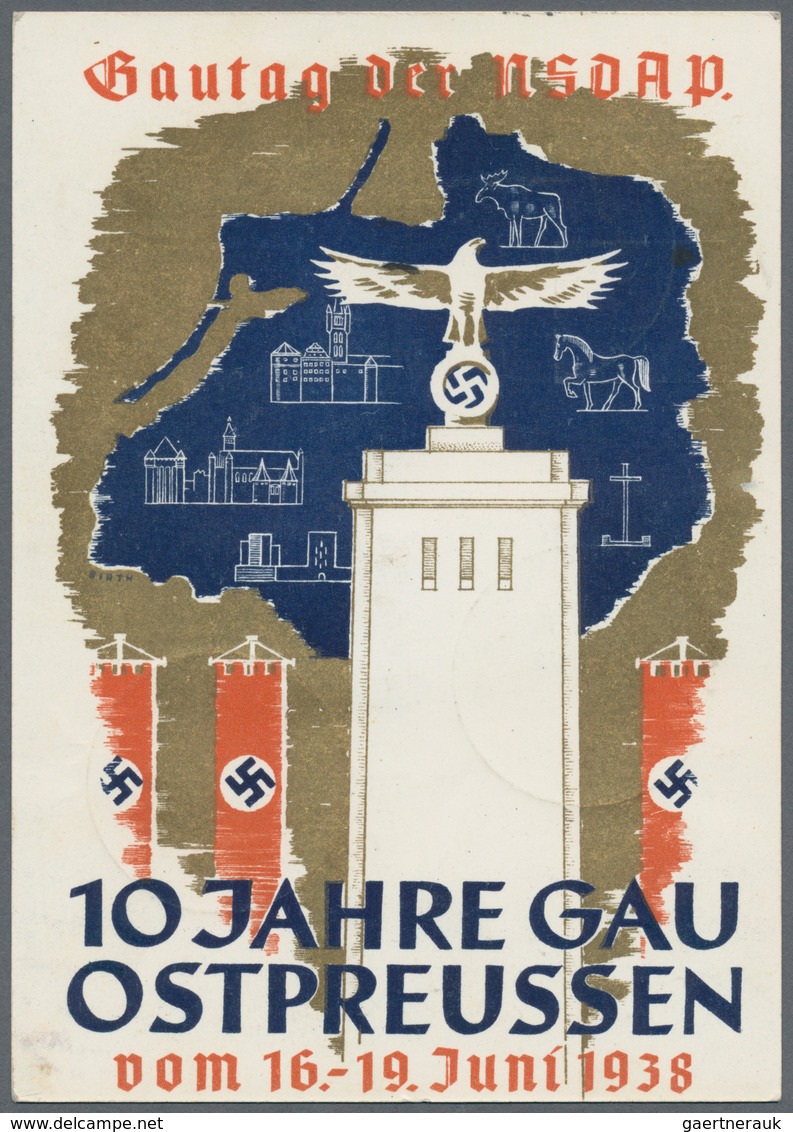 Ansichtskarten: Propaganda: 1938. Original 1938 Gautag Der NSDAP 10 Jahre Ostpreussen Regional Nazi - Parteien & Wahlen