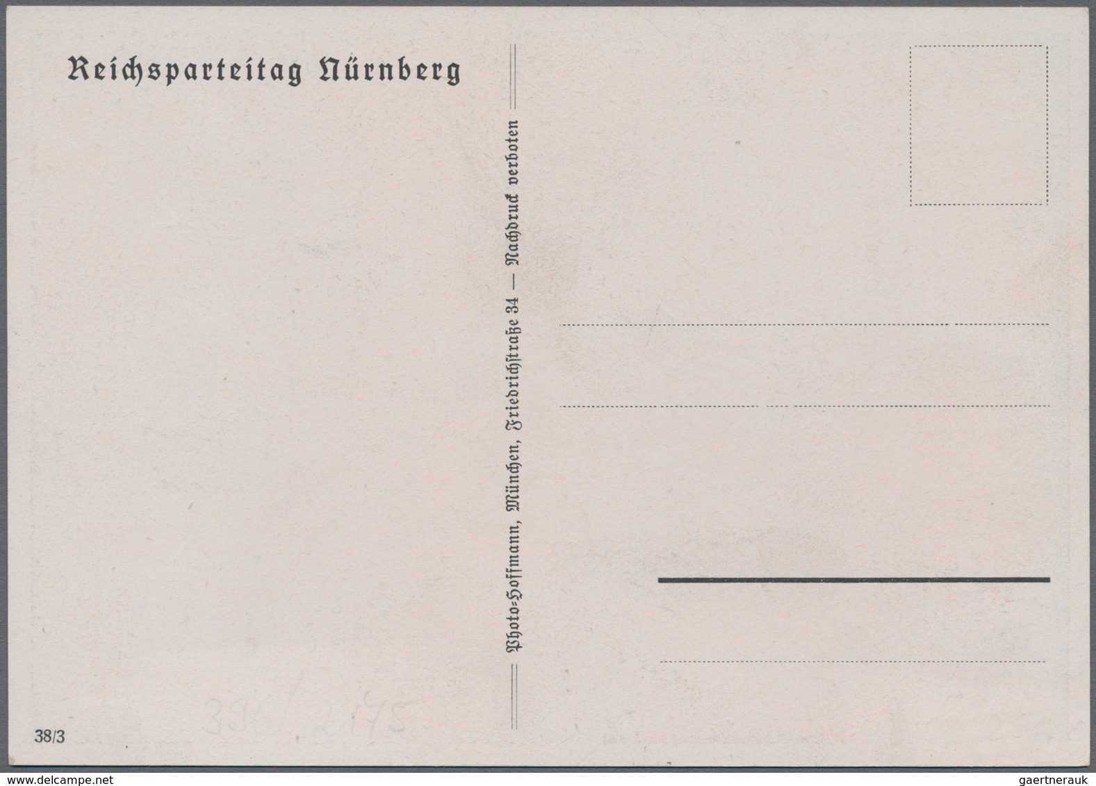 Ansichtskarten: Propaganda: 1938, "REICHSPARTEITAG NÜRNBERG", Kolorierte Propagandakarte Mit Wappen - Political Parties & Elections