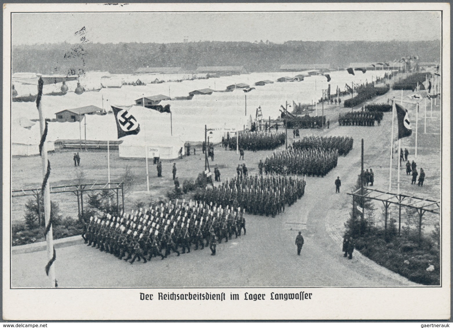 Ansichtskarten: Propaganda: 1938, Reichsparteitag Nürnberg "Der Reichsarbeitsdienst Im Lager Langwas - Parteien & Wahlen