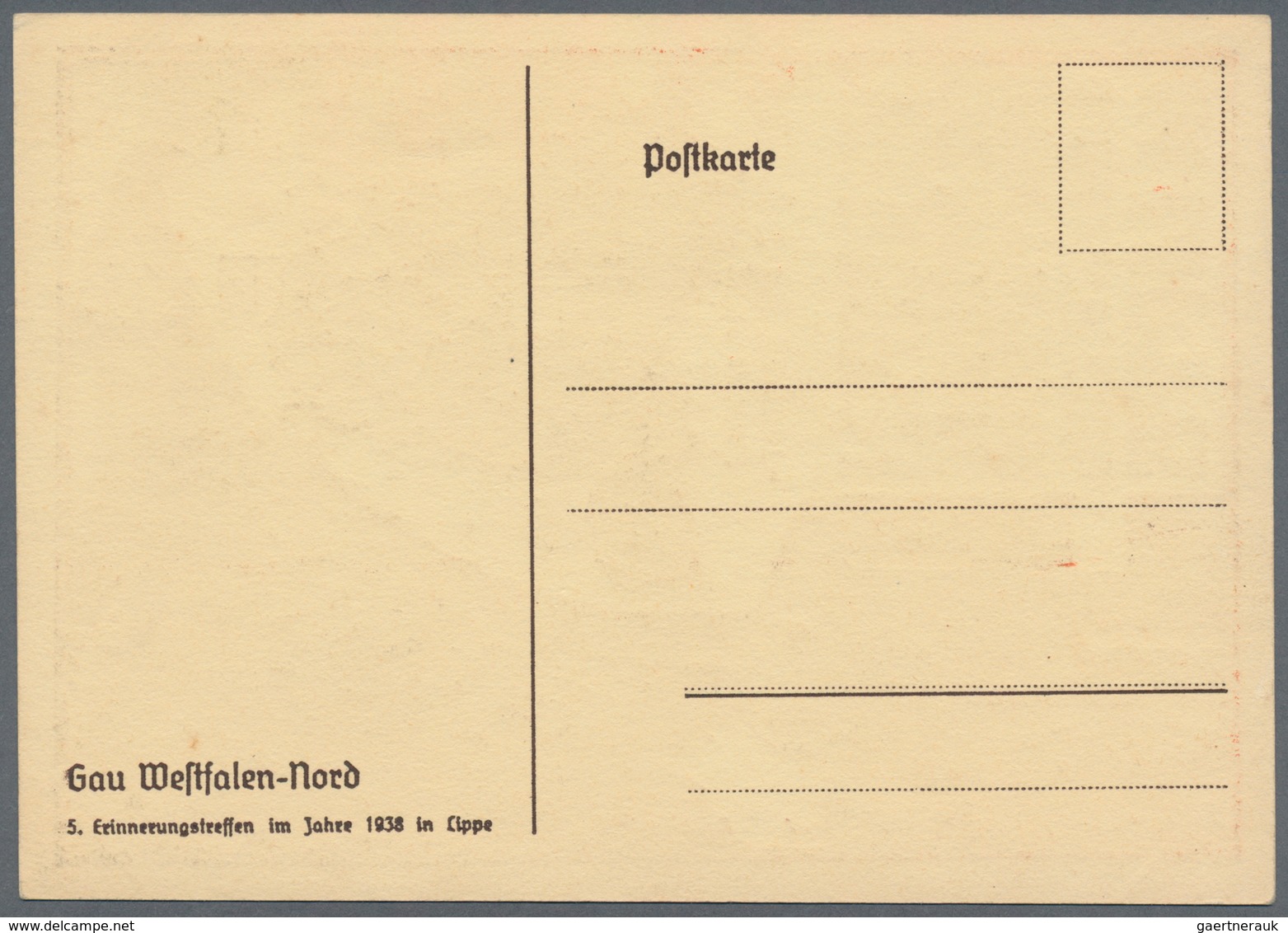 Ansichtskarten: Propaganda: 1938. "V. Treffen Zur Erinnerung An Den Entscheidungs-Wahlsieg In Lippe" - Partis Politiques & élections