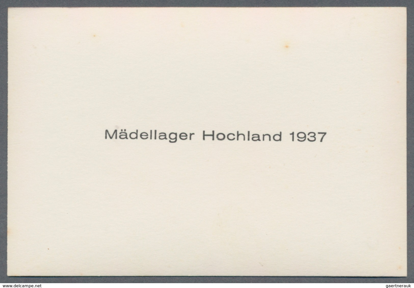 Ansichtskarten: Propaganda: 1938. Bund Deutscher Mädel (BDM) - Girl's Hitler Jugend - Hochland Lager