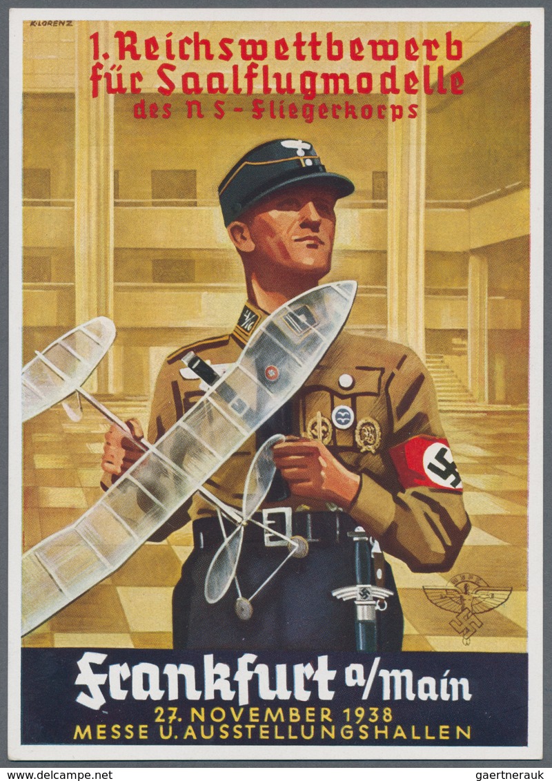 Ansichtskarten: Propaganda: 1938: Reichswettbewerbe NSFK / 1st Reich NSFK Competition For Saalflugmo - Political Parties & Elections