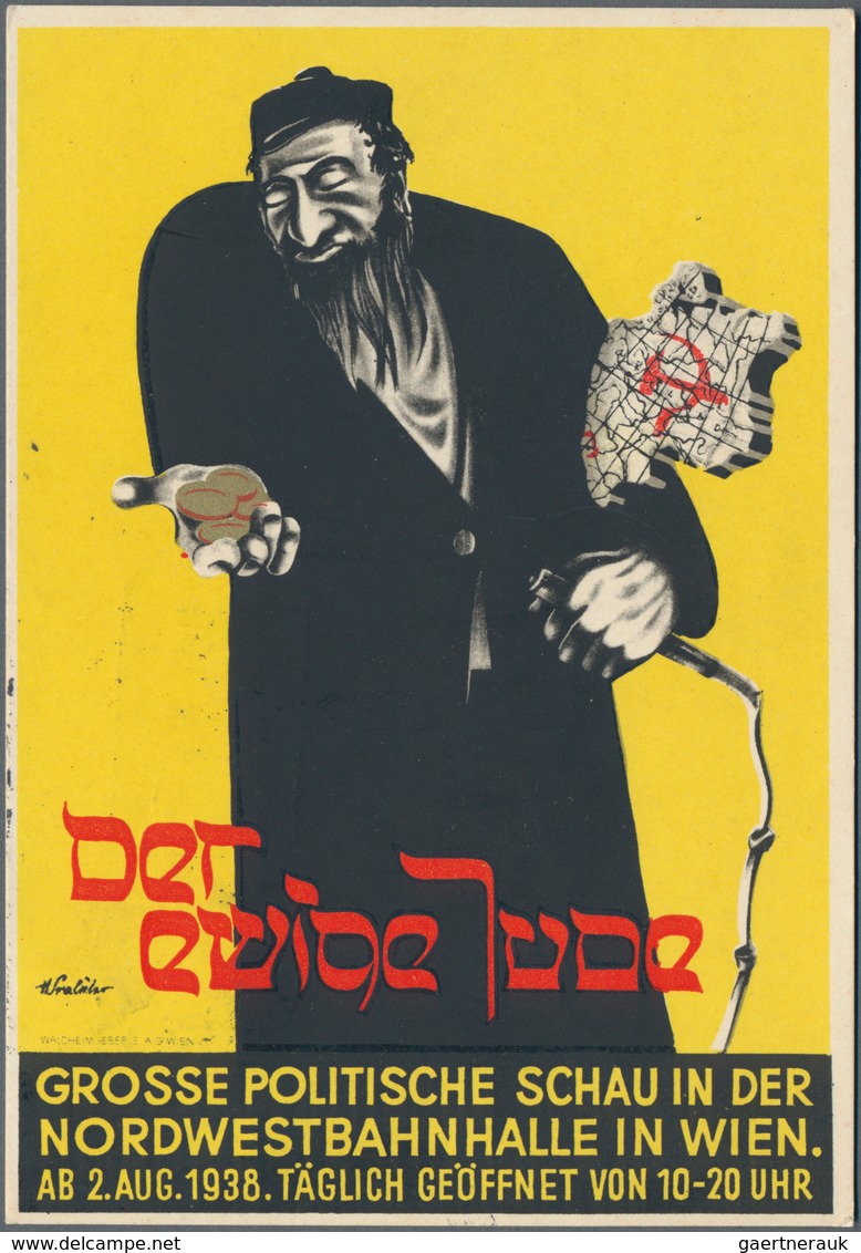 Ansichtskarten: Propaganda: 1938, "Der Ewige Jude" Grosse Politische Schau In Der Nordwestbahnhalle - Parteien & Wahlen