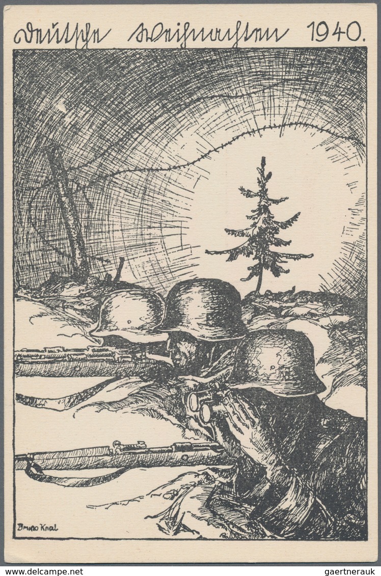 Ansichtskarten: Propaganda: 1940, "Frohe Weihnachten 1940", Ungebraucht Feldpostkarte, Abbildung Sol - Politieke Partijen & Verkiezingen