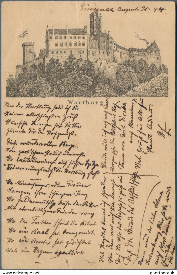 Ansichtskarten: Vorläufer: 1884 WARTBURG, Vorläuferkarte 5 Pf Lila Als Privatganzsache Mit K1 CASSEL - Ohne Zuordnung