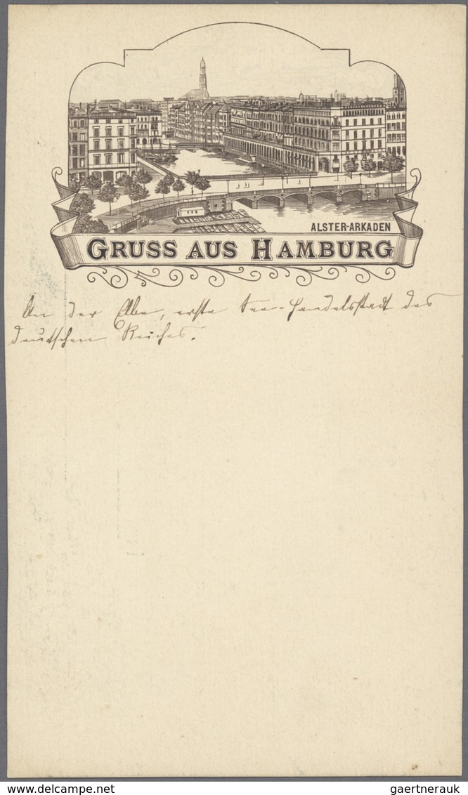 Ansichtskarten: Vorläufer: 1885 Ca., HAMBURG Alster-Arkaden, Ungebraucht Aber Beschrieben, Die Rände - Ohne Zuordnung