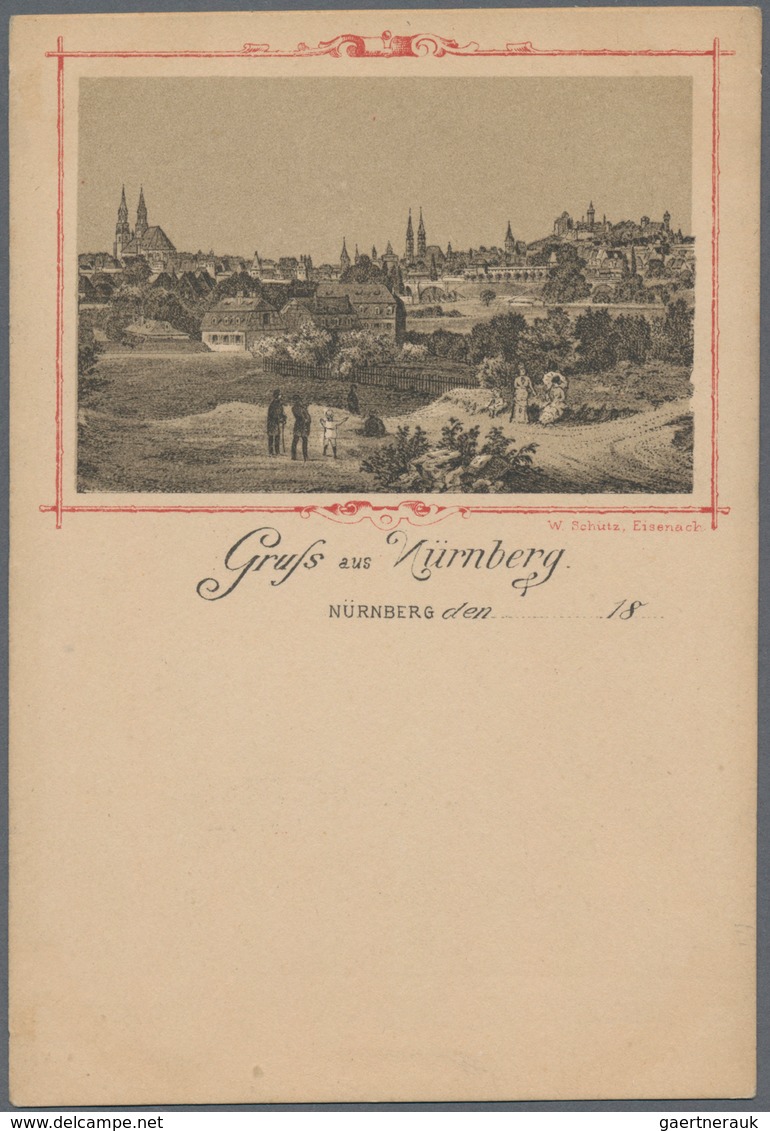 Ansichtskarten: Vorläufer: 1886 Ca., NÜRNBERG Panoramaansicht, Ungebrauchte Vorläuferkarte In Sehr G - Unclassified