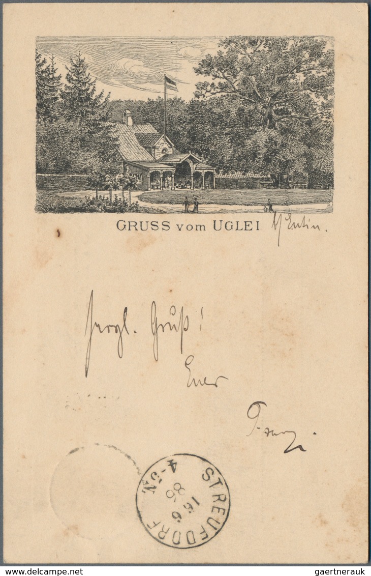 Ansichtskarten: Vorläufer: 1886, UGLEI, Vorläuferkarte 5 Pf Lila Als Privatganzsache Mit K1 GREMSMÜH - Unclassified