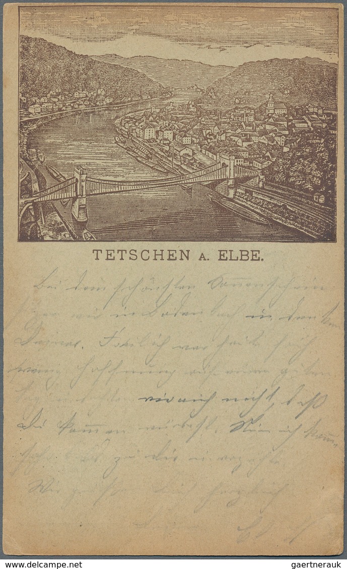 Ansichtskarten: Vorläufer: 1887, TETSCHEN An Der Elbe, Vorläuferkarte 2Kr. K.u.K. Marke Mit K1 BODEN - Non Classés