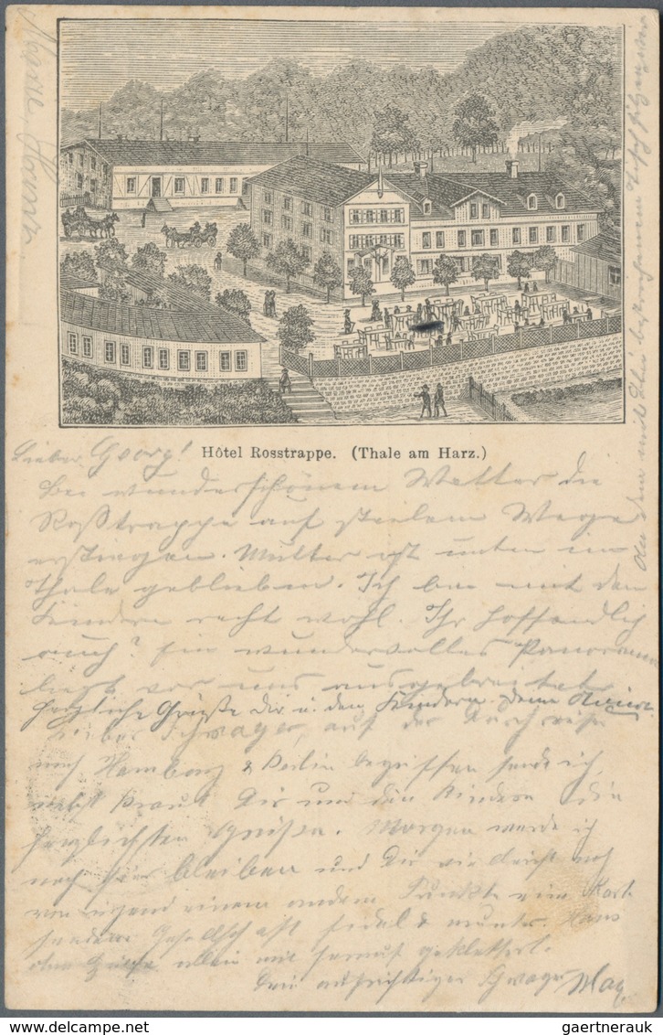 Ansichtskarten: Vorläufer: 1888, HOTEL ROSSTRAPPE, Vorläuferkarte 5 Pf Lila Als Privatganzsache Mit - Non Classés