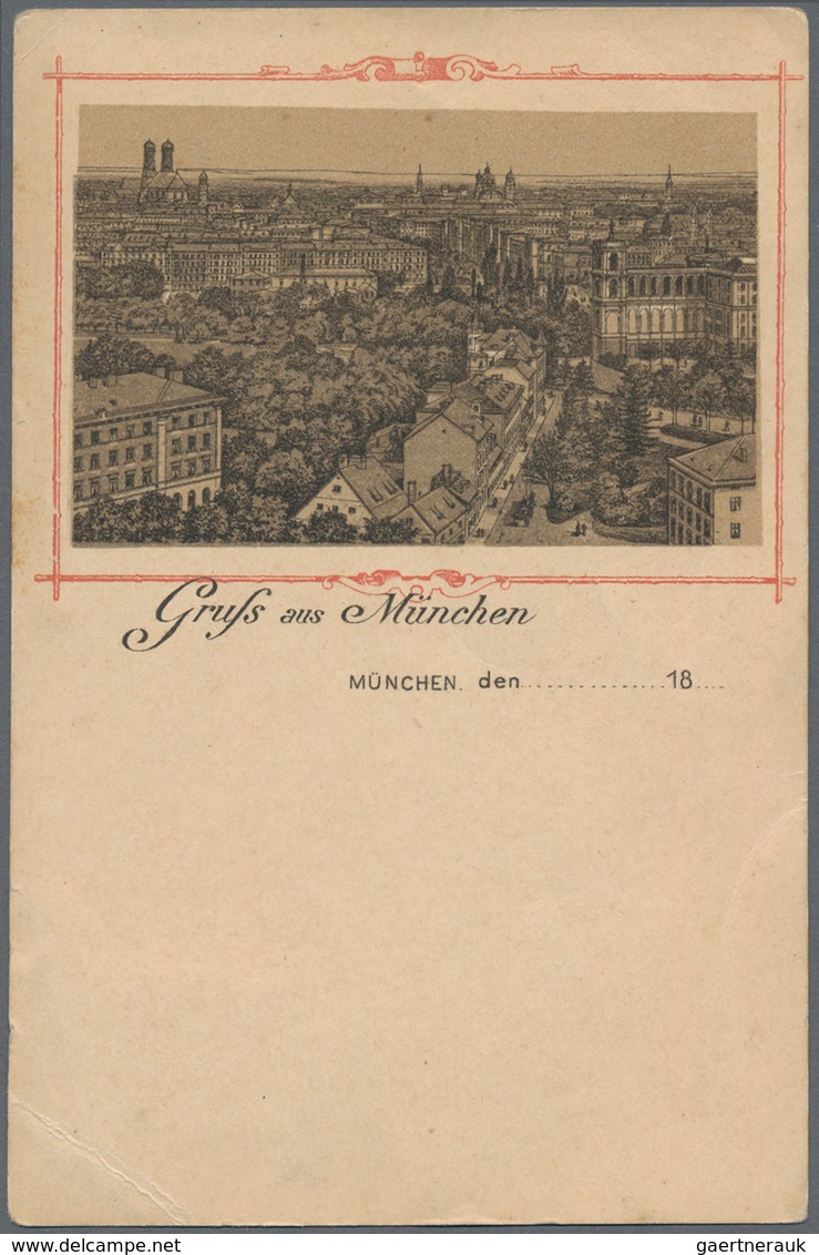 Ansichtskarten: Vorläufer: 1888 Ca., MÜNCHEN Haidhausen Panorama, Ungebrauchte Vorläuferkarte, Knick - Zonder Classificatie