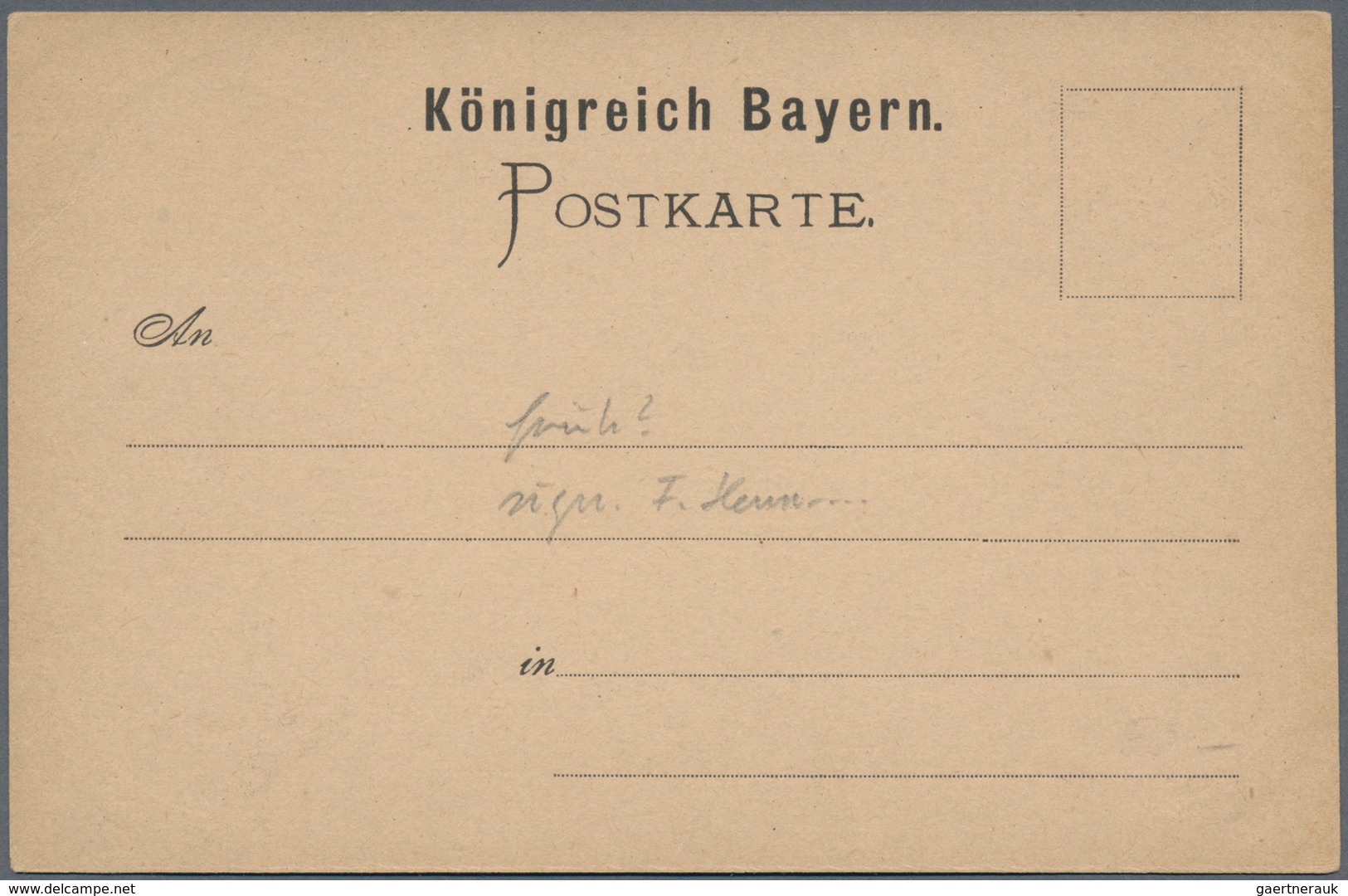 Ansichtskarten: Vorläufer: 1899 Ca., NÜRNBERG, Zwei Ungebrauchte Vorläuferkarten, Beide Sign. Hennin - Unclassified
