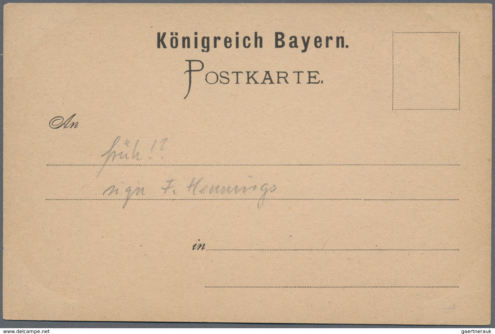 Ansichtskarten: Vorläufer: 1899 Ca., NÜRNBERG, Zwei Ungebrauchte Vorläuferkarten, Beide Sign. Hennin - Unclassified