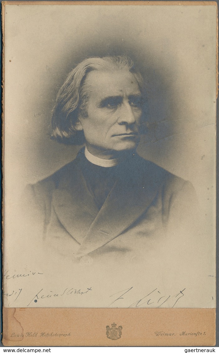 Ansichtskarten: Motive / Thematics: AUTOGRAPHEN MUSIK, Kabinettfoto Franz Liszt Mit Original Untersc - Other & Unclassified