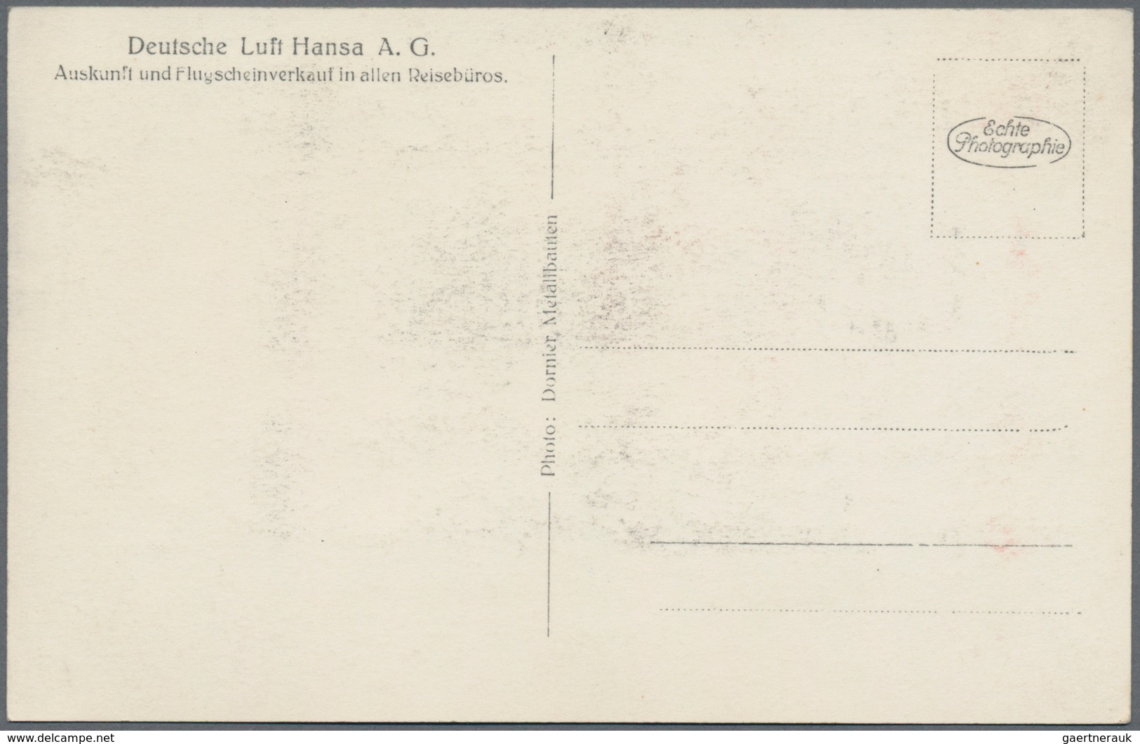 Ansichtskarten: Motive / Thematics: FLUG, Flugschiff DO.X., Fotokarte Der Deutschen Luft Hansa A.G., - Andere & Zonder Classificatie