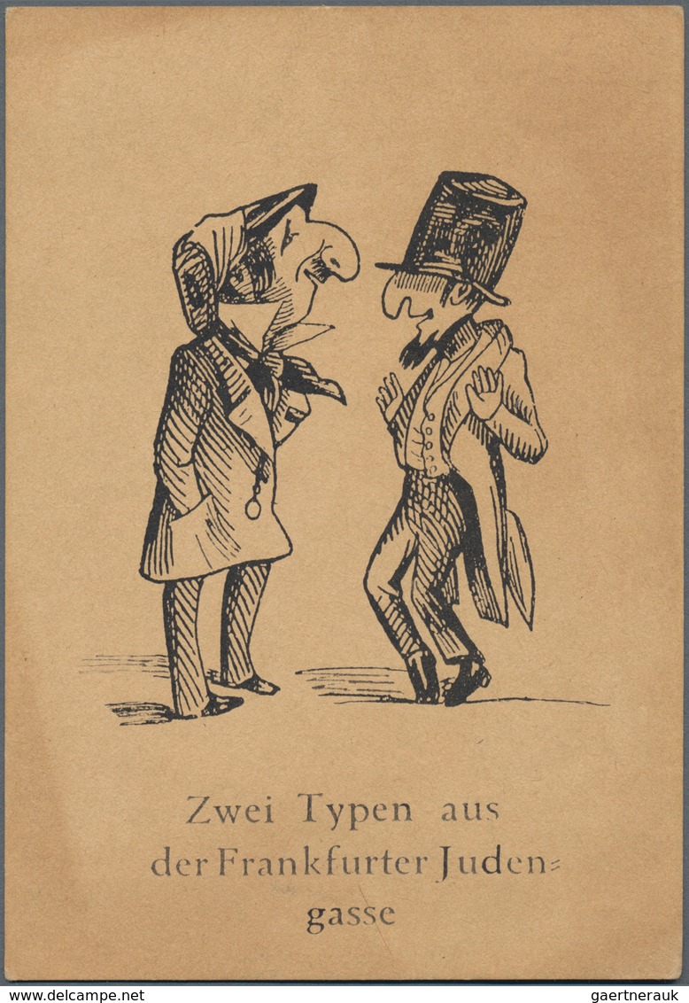 Ansichtskarten: Motive / Thematics: JUDAIKA, "Zwei Typen Aus Der Frankfurter Judengasse", Beidseitig - Other & Unclassified
