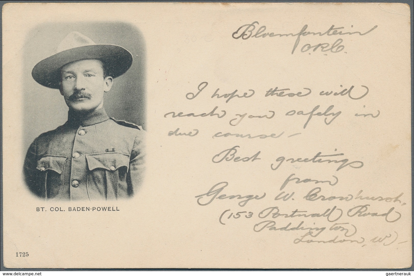 Ansichtskarten: Motive / Thematics: PFADFINDER, St. Col. Robert Baden-Powell (1857-1941), Gründer De - Other & Unclassified