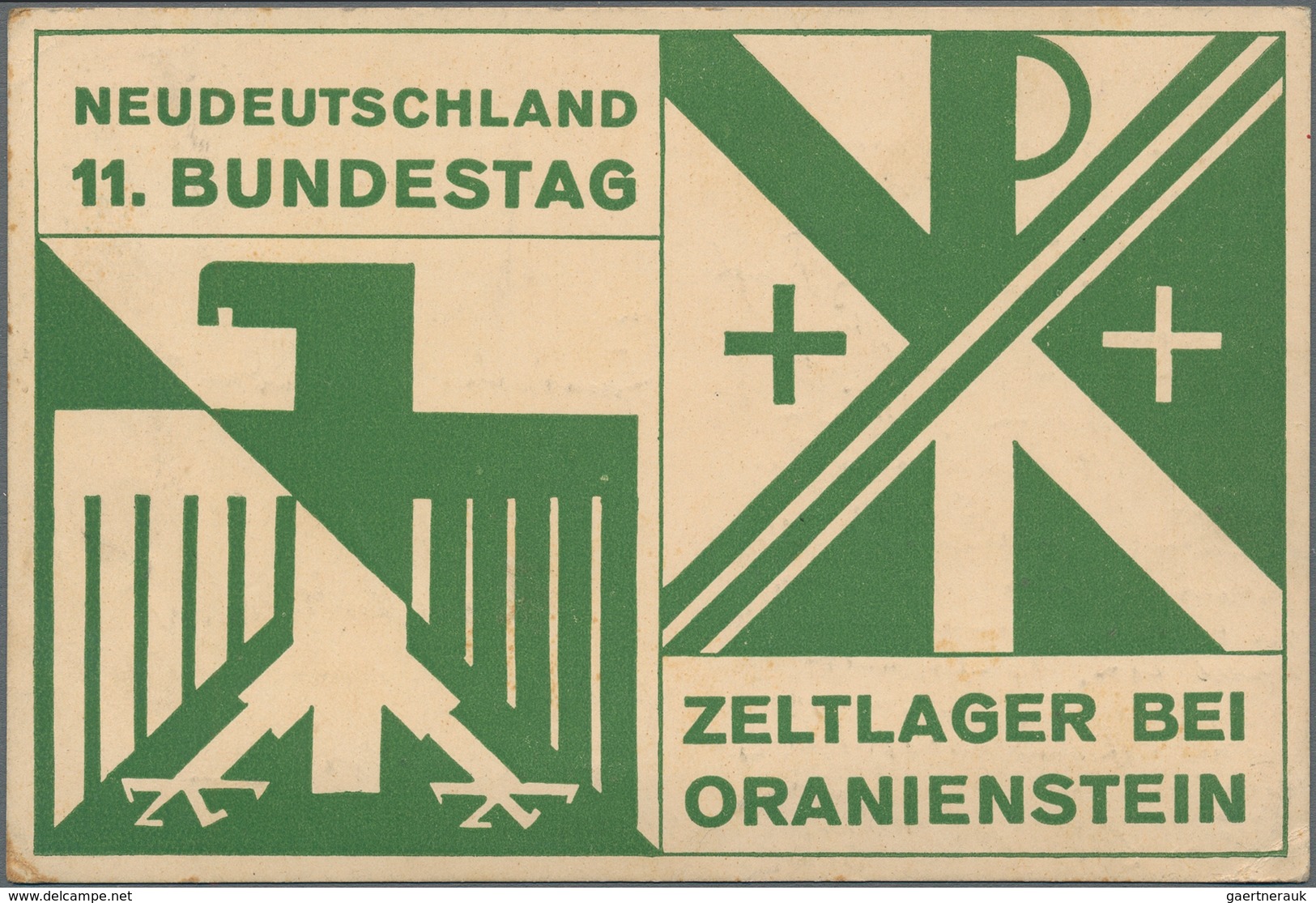 Ansichtskarten: Motive / Thematics: RELIGION / BUND NEUDEUTSCHLAND, "11. Bundestag Zeltlager Bei Ora - Other & Unclassified