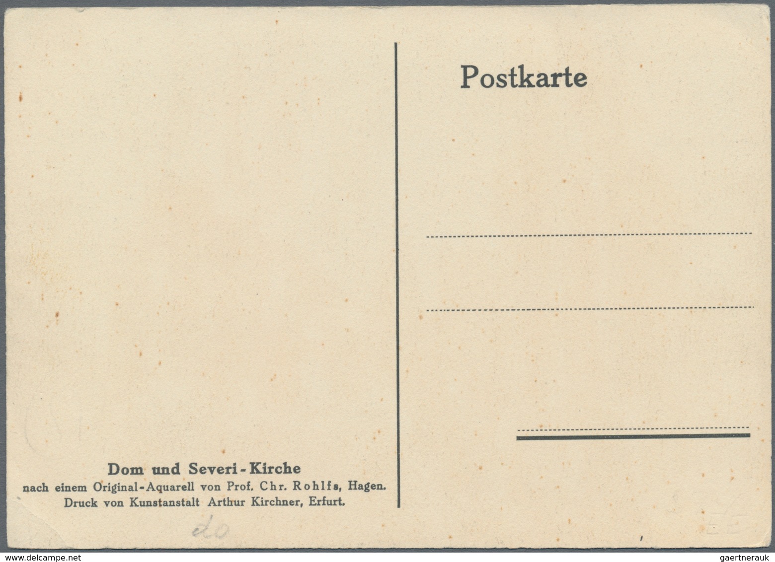 Ansichtskarten: Motive / Thematics: ROHLFS, Christian (1849-1938), Deutscher Maler Der Moderne. "Dom - Other & Unclassified