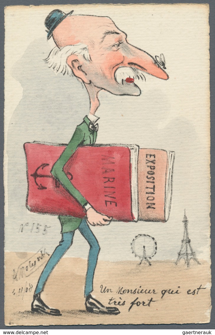 Ansichtskarten: Künstler / Artists: MOLYNK, A., Französischer Karikaturist. Kleine Partie Mit 14 Zum - Unclassified