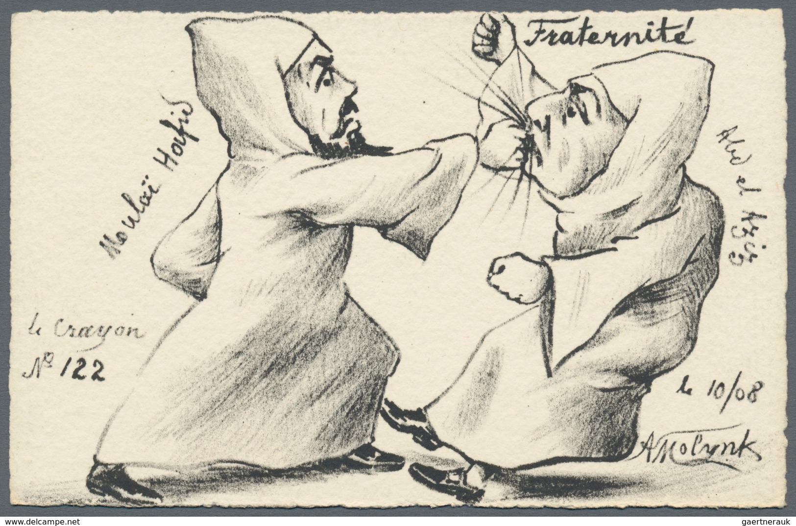 Ansichtskarten: Künstler / Artists: MOLYNK, A., Französischer Karikaturist. Kleine Partie Mit 14 Zum - Unclassified