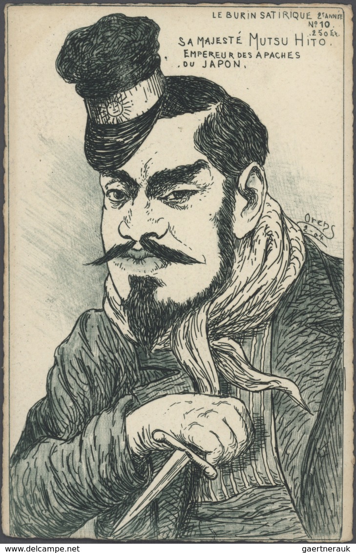 Ansichtskarten: Künstler / Artists: ORENS DENIZARD, Le Burin Satirique, 1904, 29 verschiedenen Karte