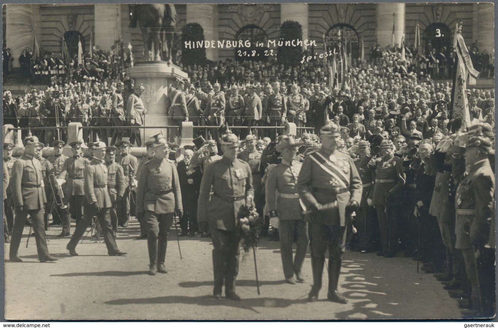 Ansichtskarten: Politik / Politics: DEUTSCHES REICH 1922, 5 Echtfotokarten "Hindenburg In München 21 - Persönlichkeiten