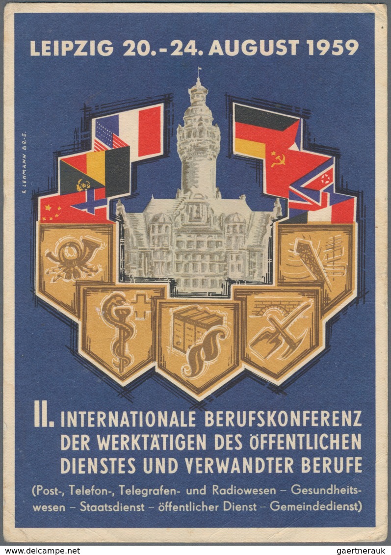 Ansichtskarten: Politik / Politics: DEUTSCHLAND "DDR", Geschichtsträchtige Zusammenstellung Mit Gut - Personnages