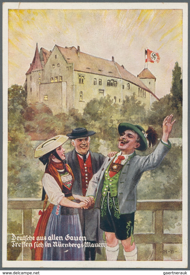 Ansichtskarten: Propaganda: 1936/1943, 22 Großformatige Farbige Propagandakarten Diverser Veranstalt - Politieke Partijen & Verkiezingen