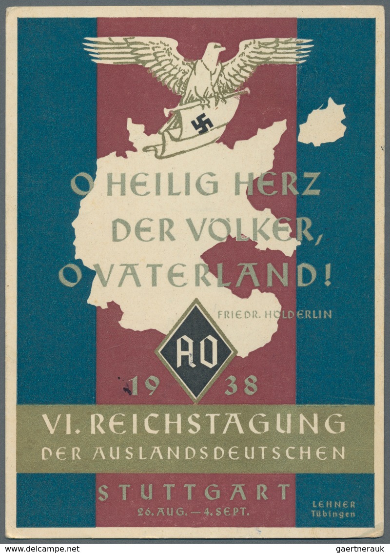 Ansichtskarten: Propaganda: 1936/1943, 22 Großformatige Farbige Propagandakarten Diverser Veranstalt - Partis Politiques & élections