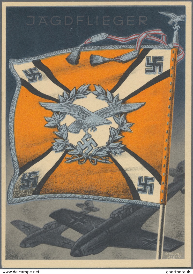 Ansichtskarten: Propaganda: 1939/1945: Bestand Von 122 Propagandakarten, Meist Bessere Motive, In üb - Political Parties & Elections