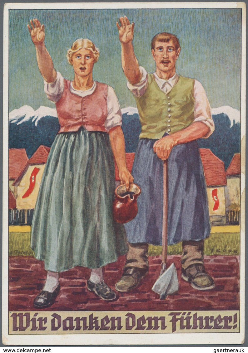 Ansichtskarten: Propaganda: 1939/1945: Bestand von 140 Propagandakarten, meist bessere Motive, in üb