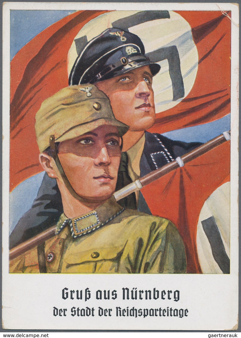 Ansichtskarten: Propaganda: 1939/1945: Bestand Von 150 Propagandakarten, Meist Bessere Motive, In üb - Political Parties & Elections