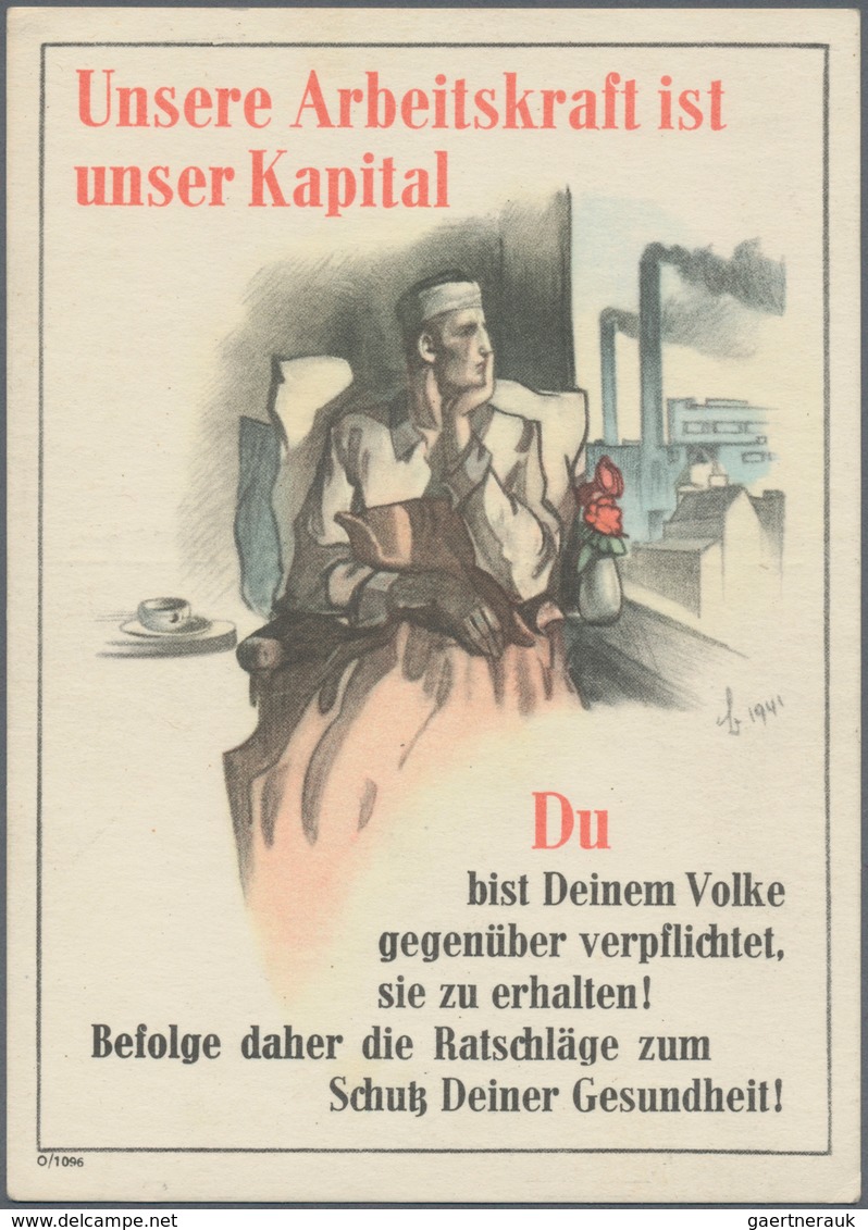 Ansichtskarten: Propaganda: 1939/1945: Bestand Von 164 Propagandakarten, Meist Bessere Motive, In üb - Political Parties & Elections