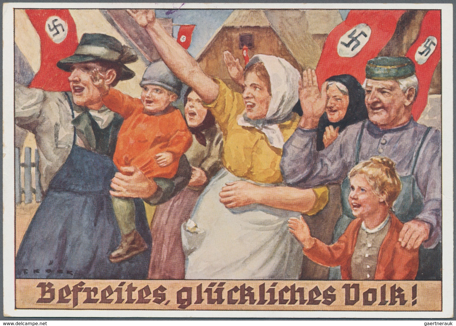 Ansichtskarten: Propaganda: 1939/1945: Bestand Von 70 Propagandakarten, Meist Bessere Motive, In übe - Parteien & Wahlen