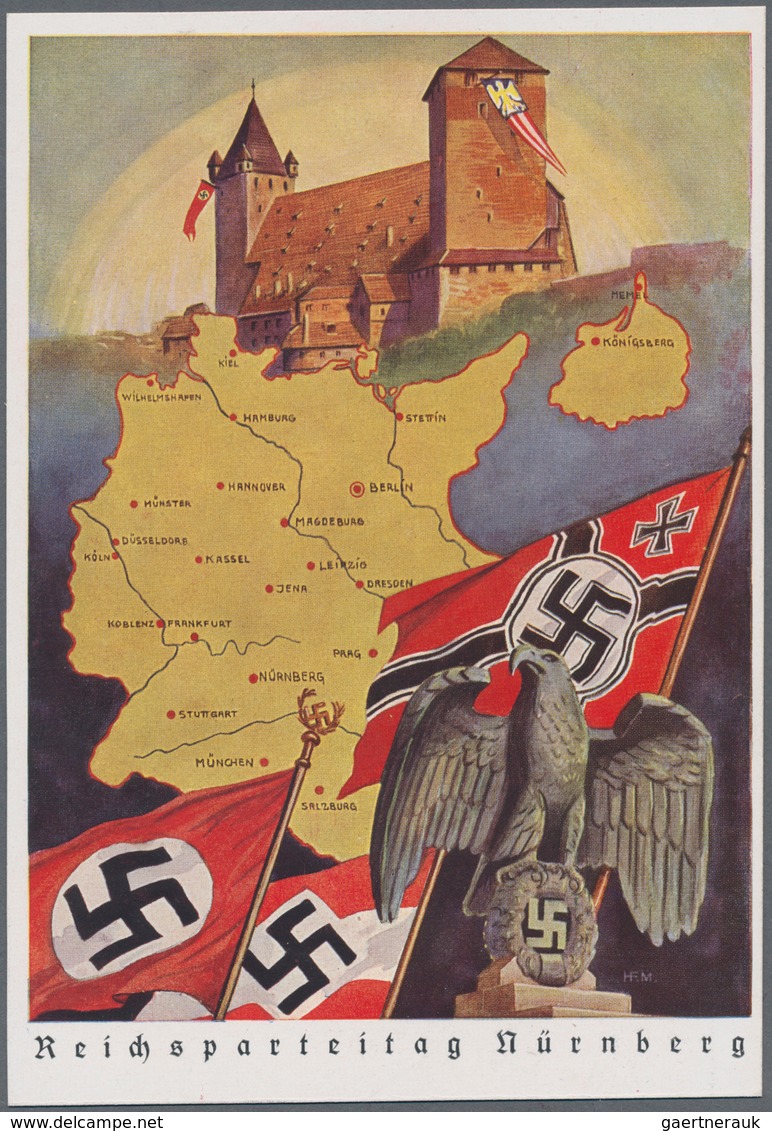 Ansichtskarten: Propaganda: 1939/1945: Bestand Von 78 Propagandakarten, Meist Bessere Motive, In übe - Parteien & Wahlen