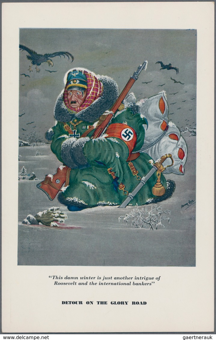 Ansichtskarten: Propaganda: 1939/1945: Bestand Von 88 Propagandakarten, Meist Bessere Motive, In übe - Parteien & Wahlen