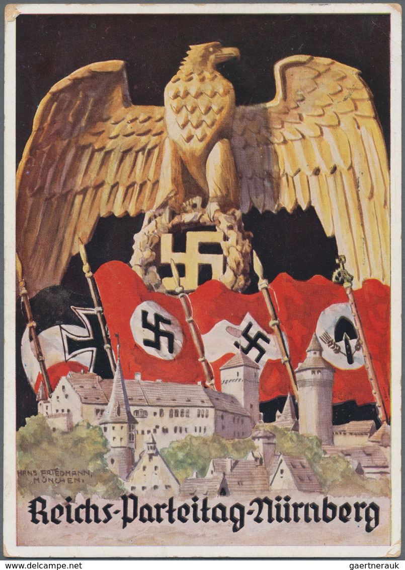 Ansichtskarten: Propaganda: 1939/1945: Bestand Von 99 Propagandakarten, Meist Bessere Motive, In übe - Political Parties & Elections