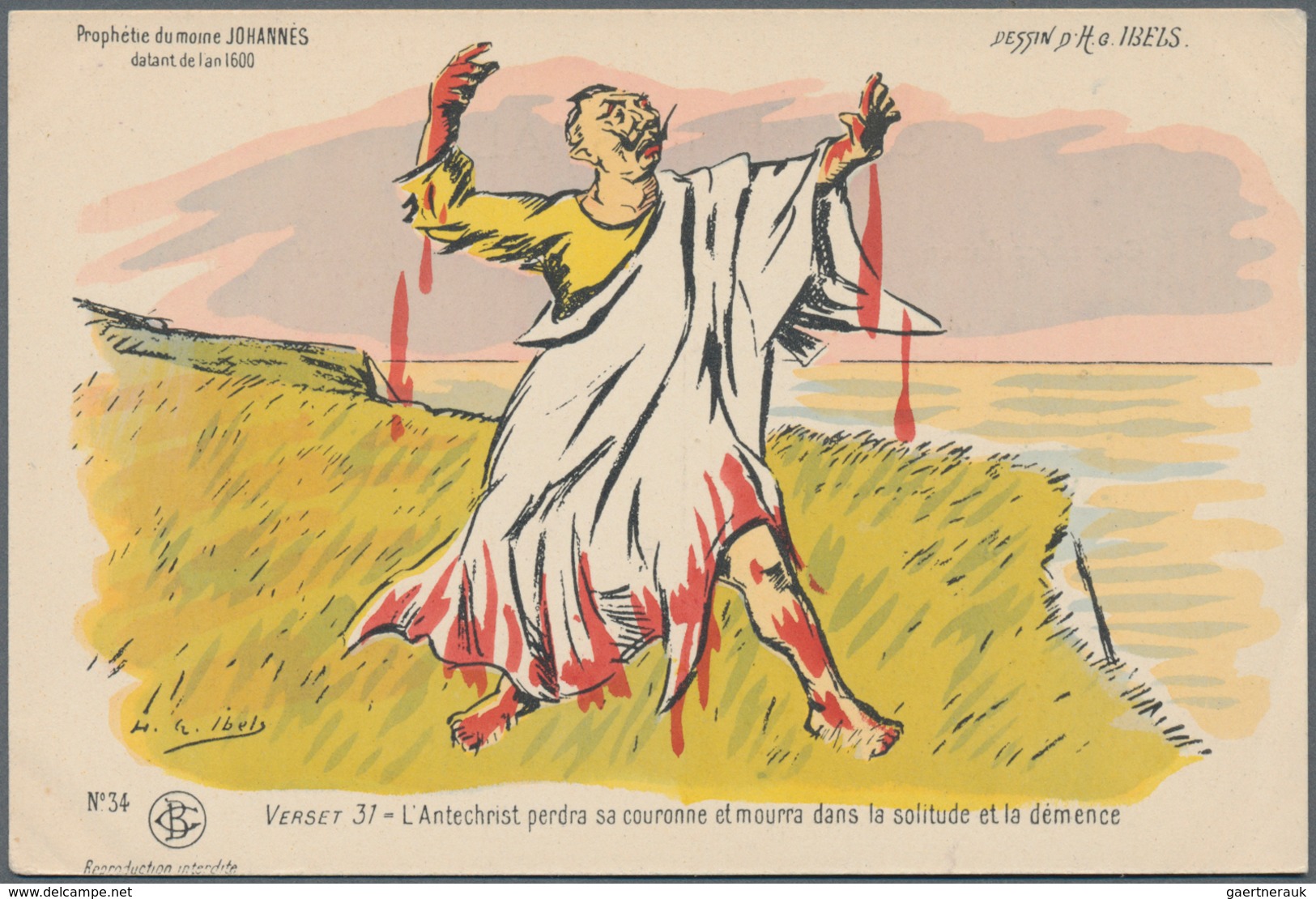 Ansichtskarten: Motive / Thematics: ADEL / MONARCHIE, 18 Attraktive Französische Karikaturen WILHELM - Other & Unclassified