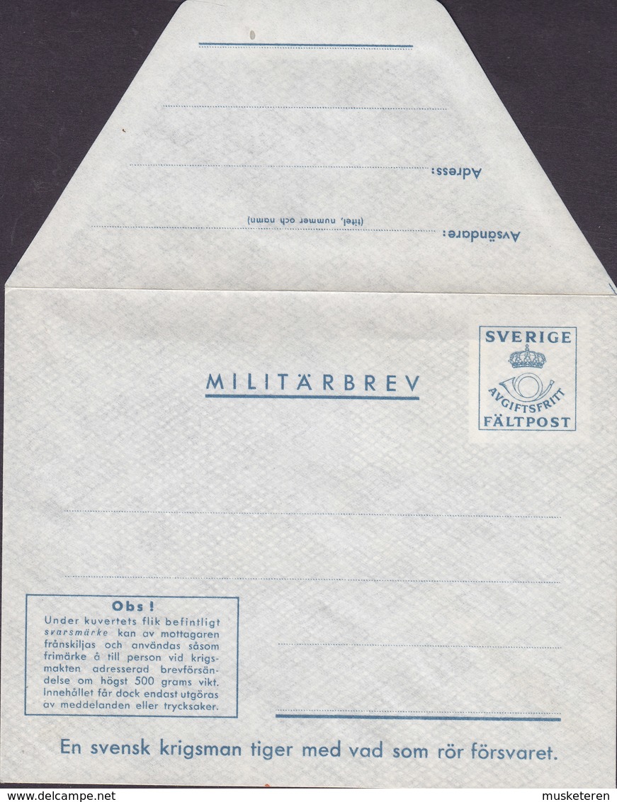 Sweden Militärbrev Fältpost Fieldpost Unused (2 Scans) - Militaire Zegels