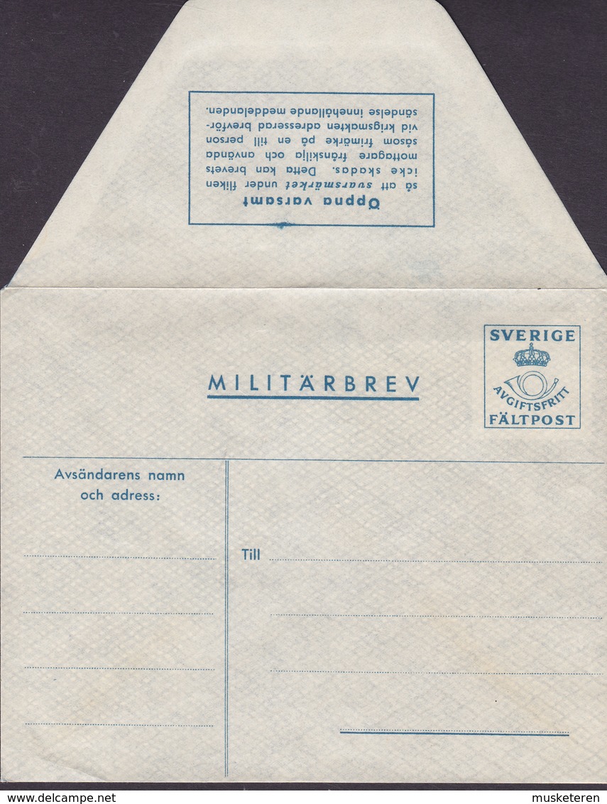 Sweden Militärbrev Fältpost Fieldpost Unused (2 Scans) - Militaire Zegels