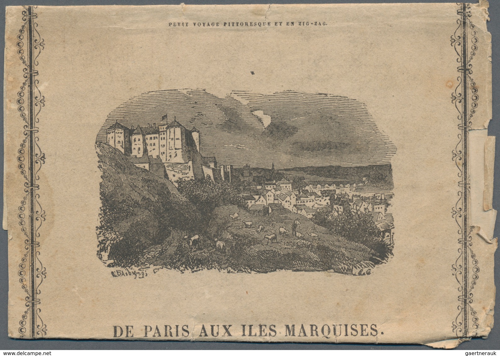 Ansichtskarten: Alle Welt: ALBUM De "Vues Et Pasages" Umschlag Von 1850 Aus Paris Mit 11 Zeichnungen - Zonder Classificatie