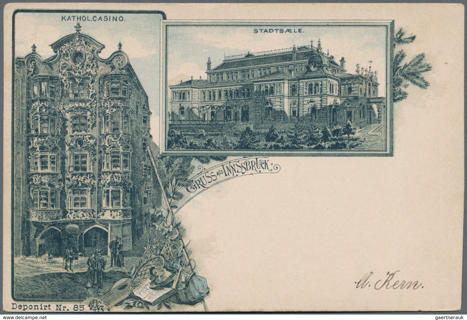 Ansichtskarten: Österreich: TIROL, 120 Historische Lithographien Aus INNSBRUCK, Ohne Dubletten, Ab C - Andere & Zonder Classificatie