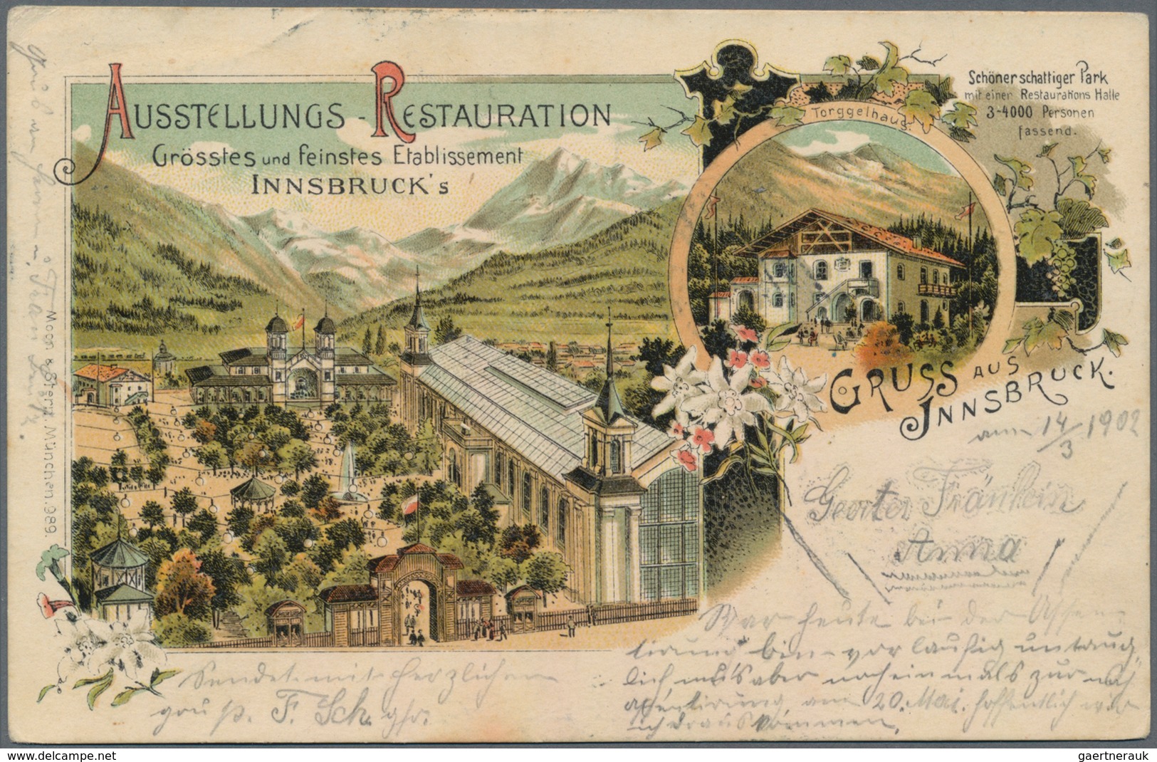 Ansichtskarten: Österreich: TIROL, 120 Historische Lithographien Aus INNSBRUCK, Ohne Dubletten, Ab C - Sonstige & Ohne Zuordnung