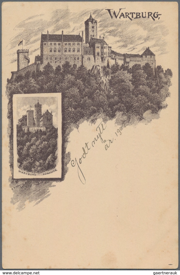 Ansichtskarten: Deutschland: 1900/1940 (ca.), Partie Von Ca. 61 Karten Mit Meist Topographie Und Auc - Otros & Sin Clasificación
