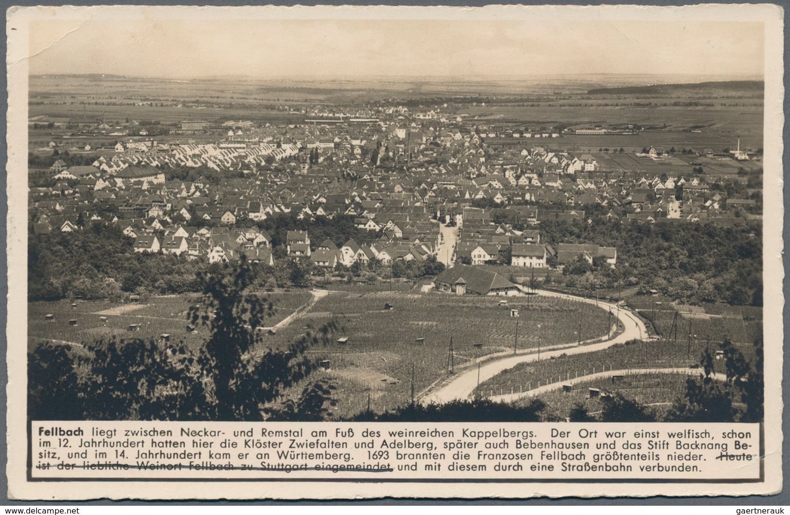 Ansichtskarten: Baden-Württemberg: FELLBACH, ECHTERDINGEN, BÖBLINGEN, WAIBLINGEN, SCHWÄBISCH GMÜND, - Sonstige & Ohne Zuordnung