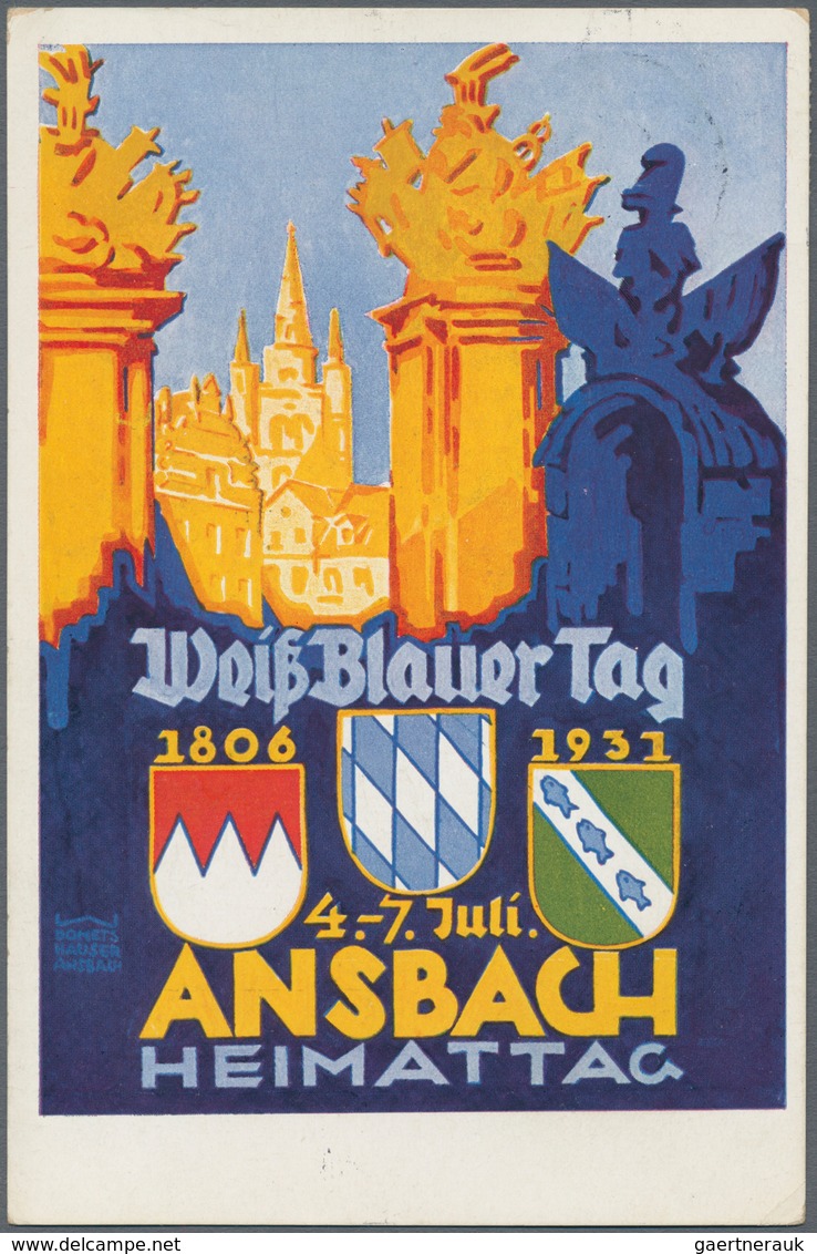 Ansichtskarten: Bayern: ANSBACH (alte PLZ 8800), Kleine Garnitur Mit 15 Nur Besseren Alte Ansichtska - Sonstige & Ohne Zuordnung