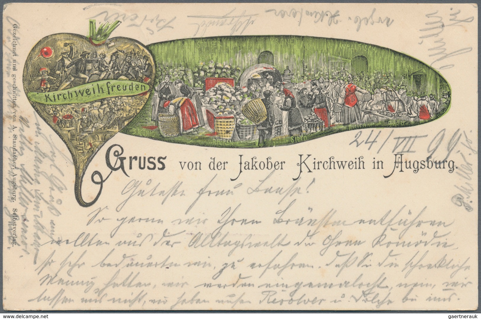 Ansichtskarten: Bayern: AUGSBURG (alte PLZ 8900), Sehr Hochwertige Partie Mit 64 Historischen Ansich - Other & Unclassified