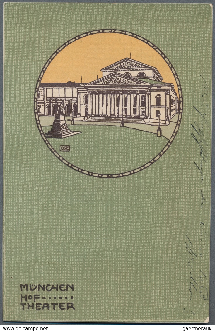 Ansichtskarten: Bayern: MÜNCHEN ALTSTADT, Max-Josef-Platz Mit Nationaltheater (ehemals Hoftheater), - Andere & Zonder Classificatie