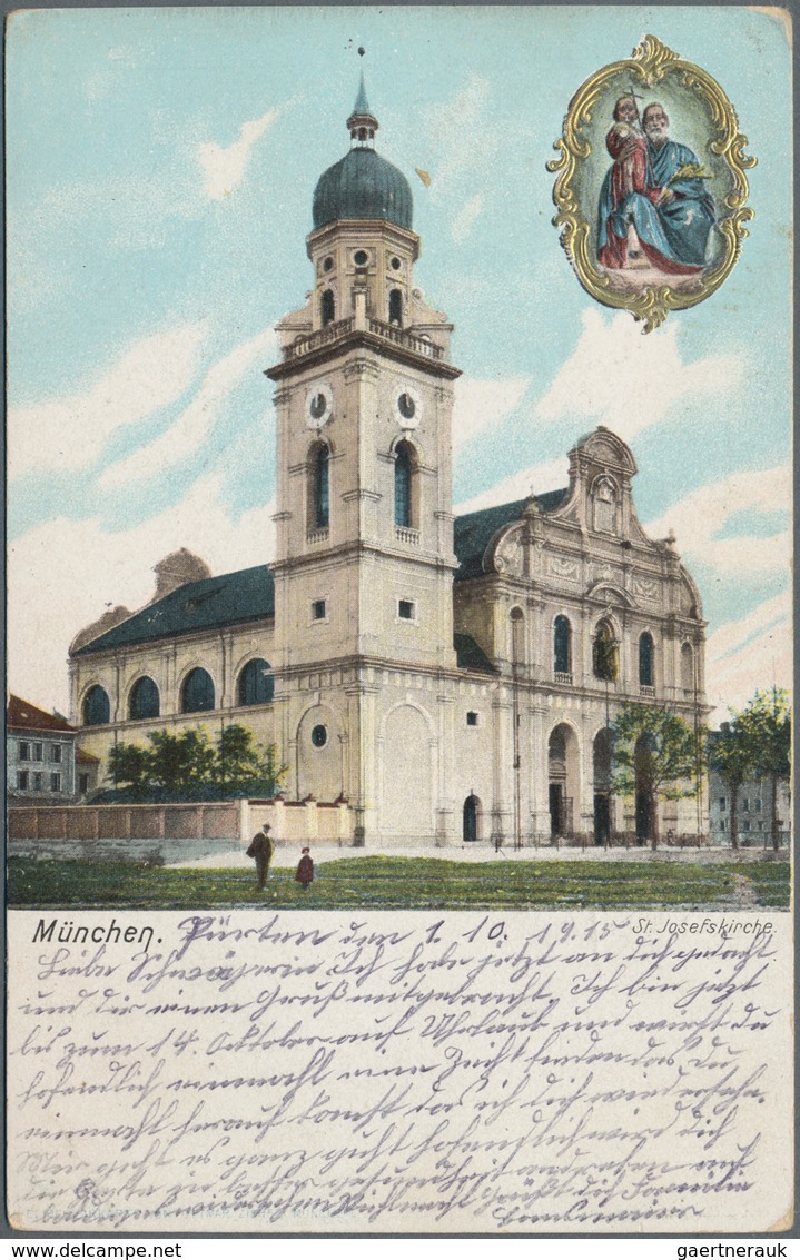 Ansichtskarten: Bayern: MÜNCHEN MAXVORSTADT KIRCHEN, St. Benno, St. Bonifaz Und St. Josefskirche. Sc - Other & Unclassified